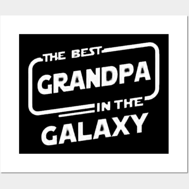 the best grandpa in the galaxy white Wall Art by omarbardisy